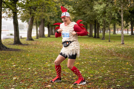 The art of endurance: Hadani Woodruff ran 10 marathons in 10 days dressed as a chicken