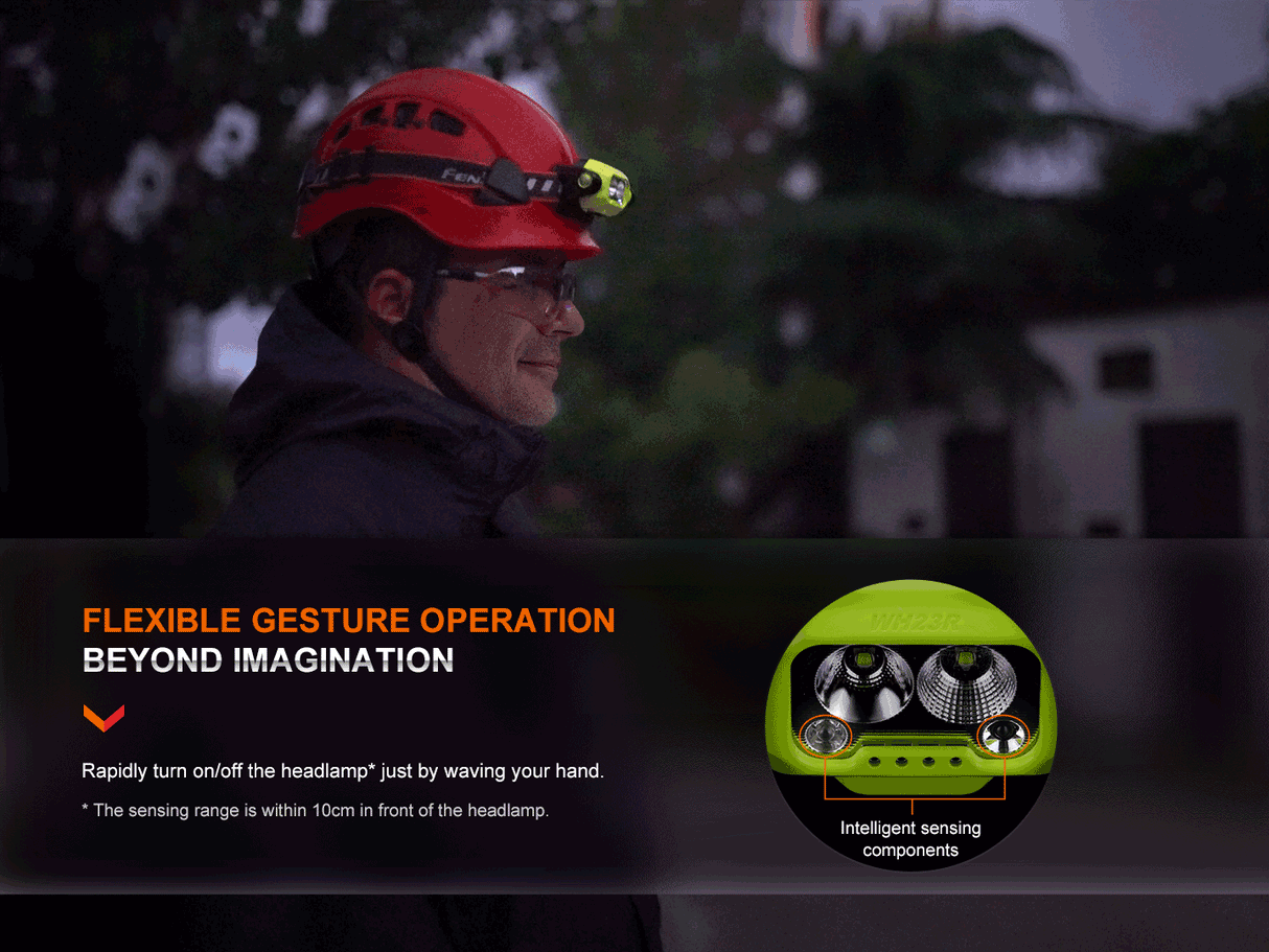 Fenix - Headlamp WH23R (600 lumens) Lime