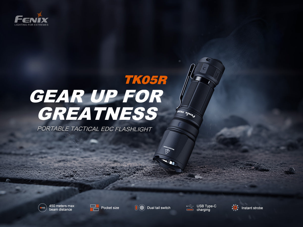 Fenix - Flashlight TK05R, Black