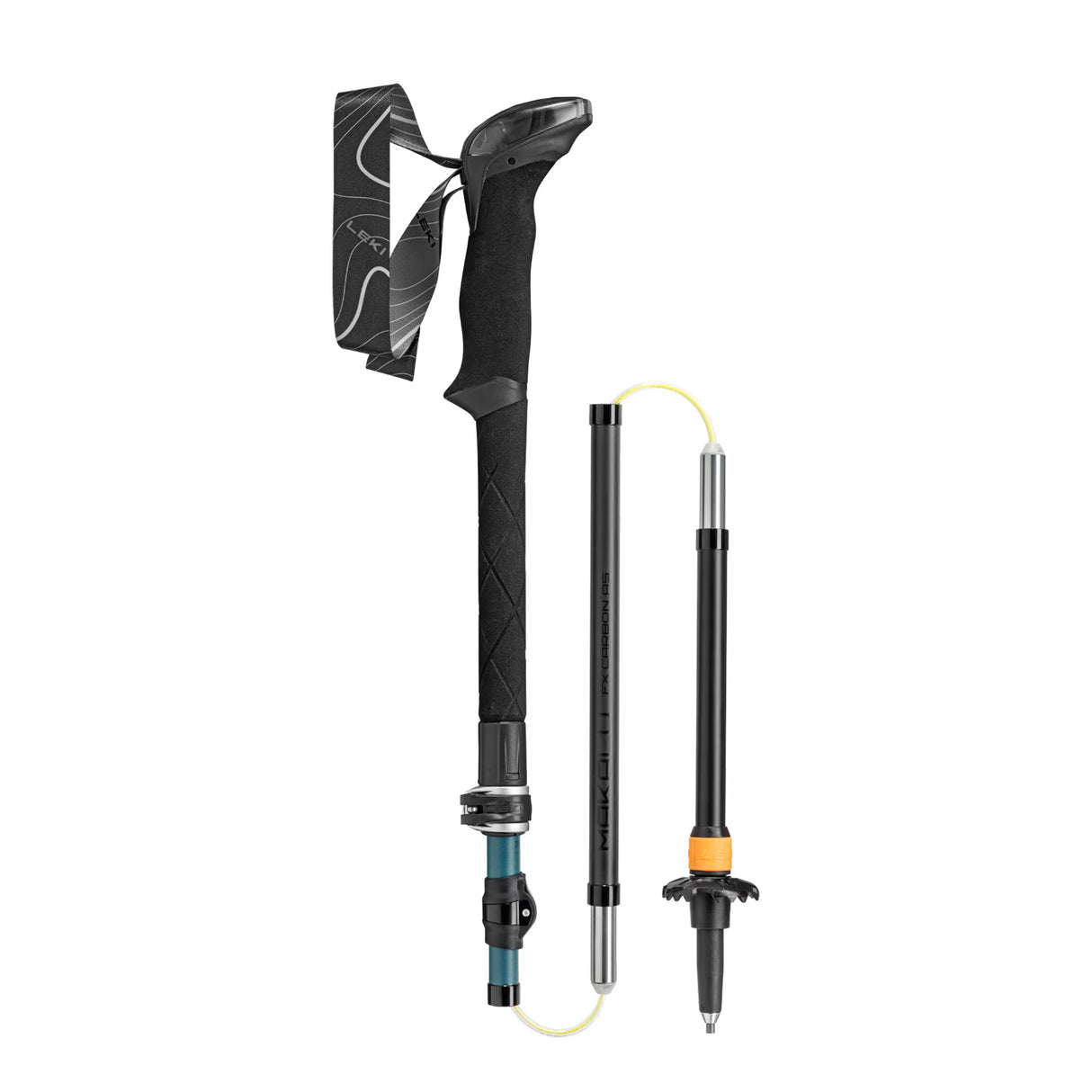 Leki Makalu FX Carbon AS, green blue light-green blue dark-black