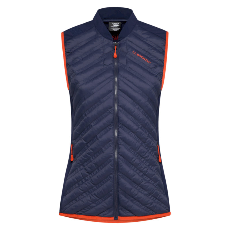 LS Vest - Alya W (S) Deep Sea/Cherry Tomato