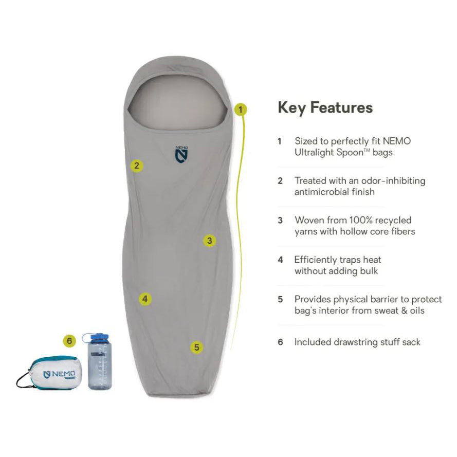 Nemo Sleeping Liner - Tracer Blaze Reg