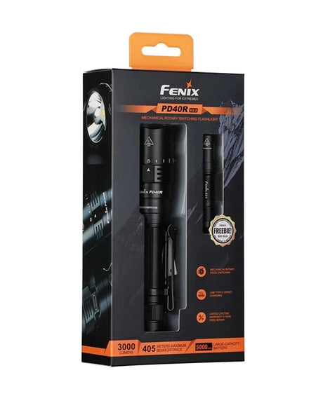 Fenix - Flashlight PD40R (3,000 lumens), black with E01