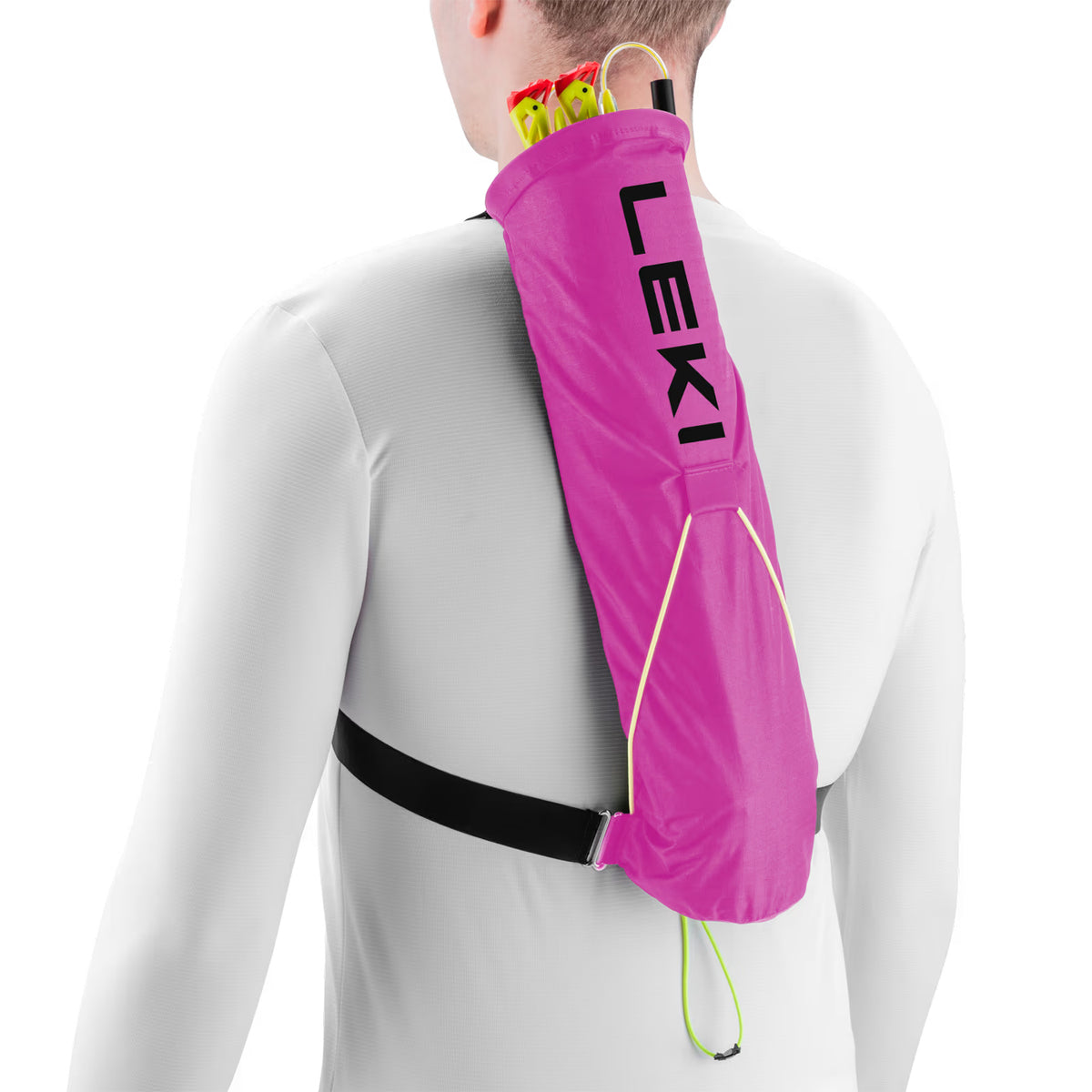 Leki Trail Running Quiver, neon pink