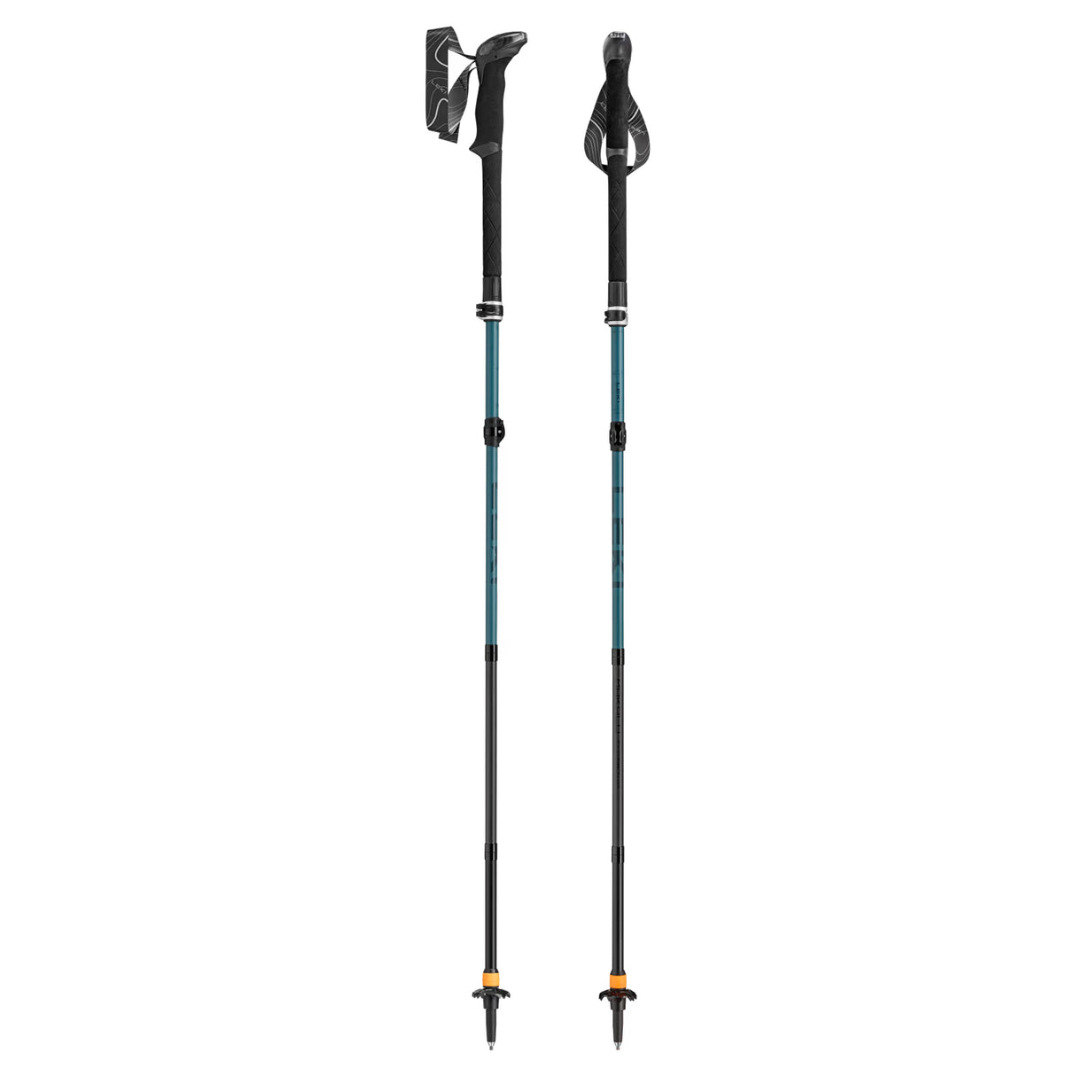 Leki Makalu FX Carbon AS, green blue light-green blue dark-black