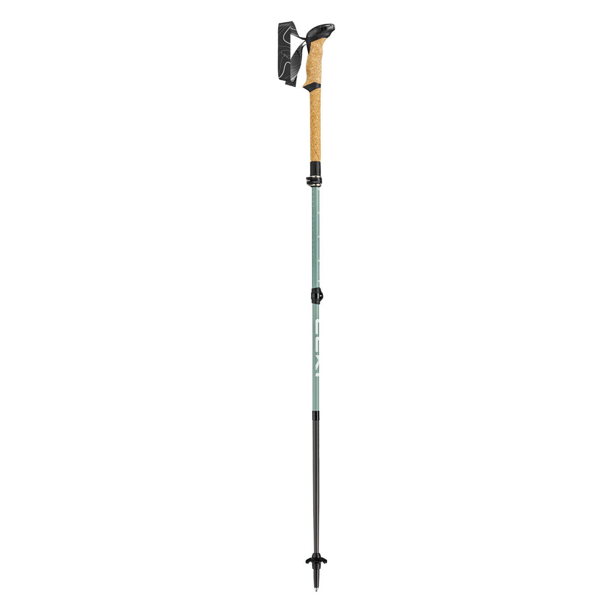 Leki Makalu FX Carbon Compact, natural carbon-grey green-white