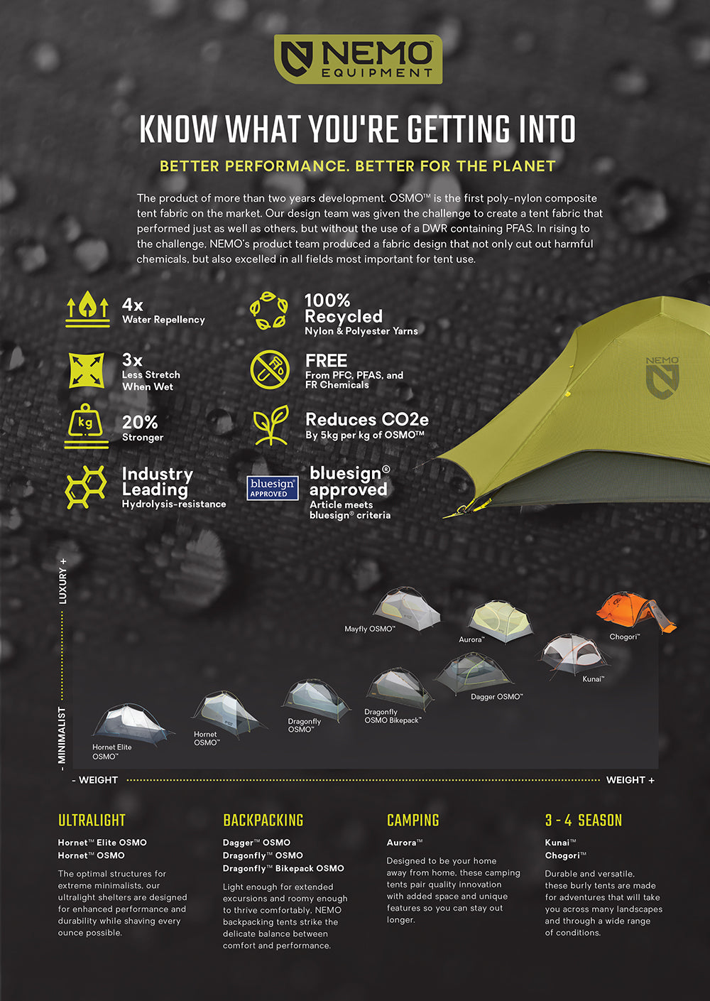 Nemo Tent -  Aurora 2P (Frost/Silt) & footprint