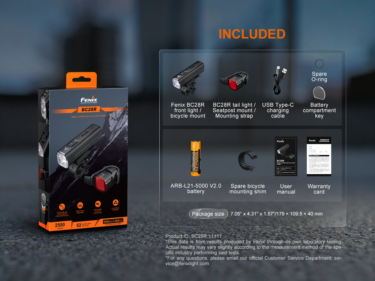 Fenix - Bike Light BC28R, black