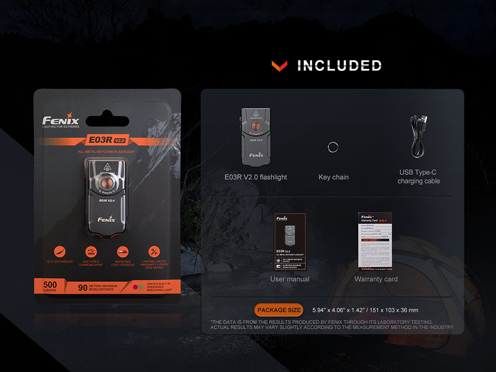 Fenix - Flashlight E03R (500 lumens)