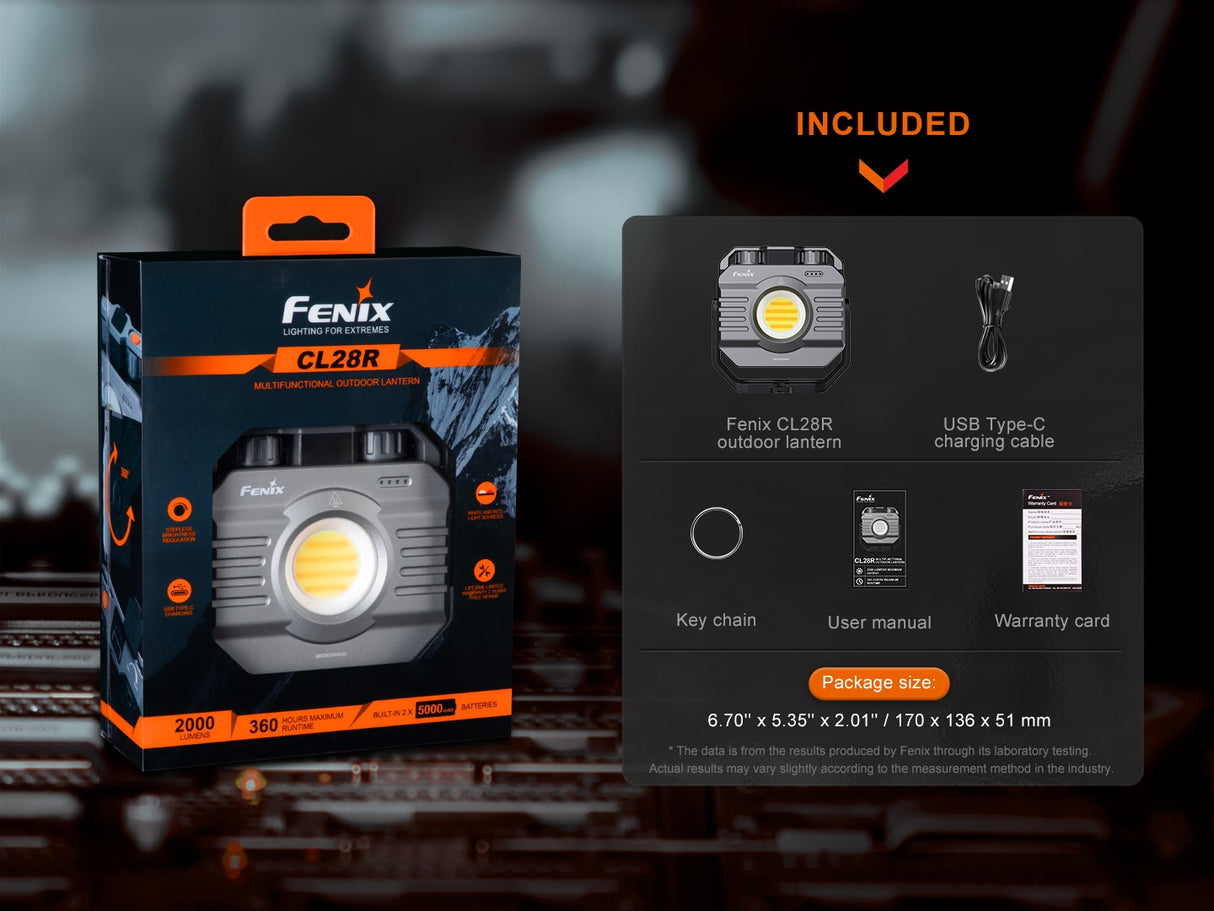 Fenix - Lantern CL28R (2000 lumens), black