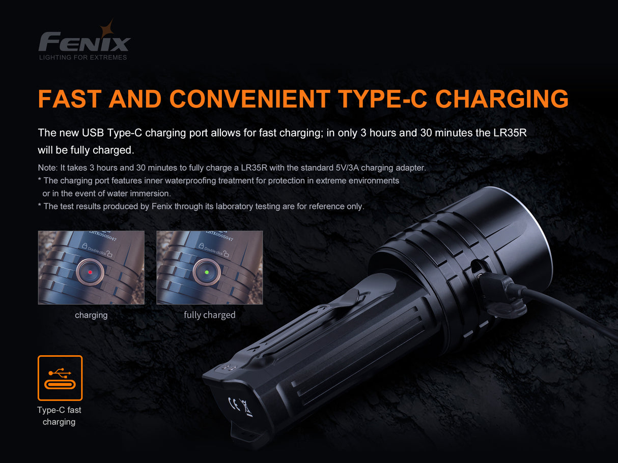 Fenix - Flashlight LR35R (10,000 lumens) Black