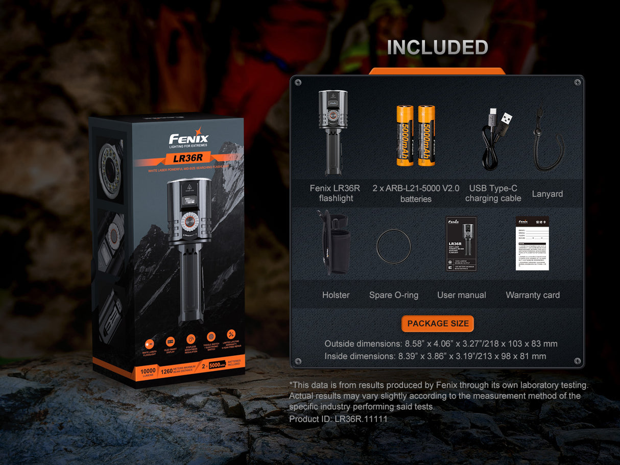 Fenix - Flashlight LR36R (10,000 lumens)