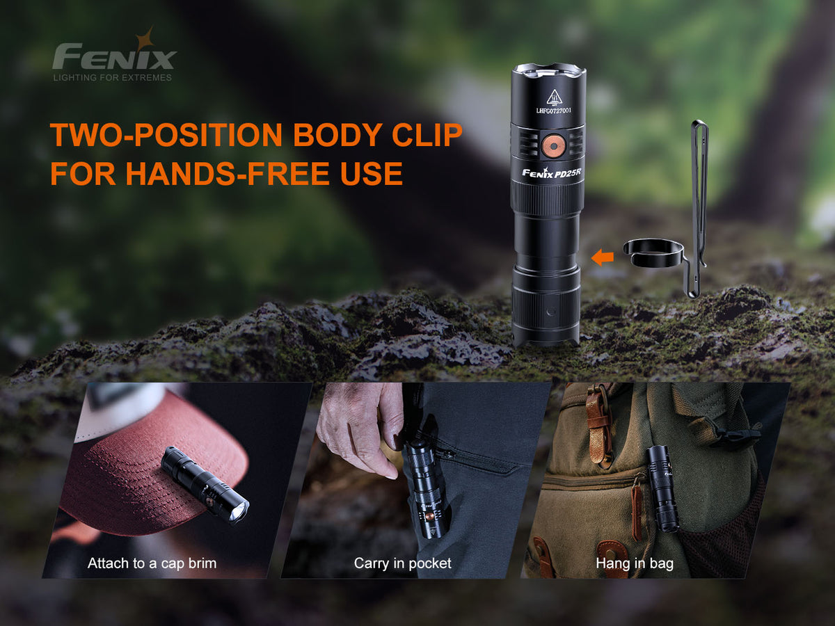 Fenix - Flashlight PD25R, Black