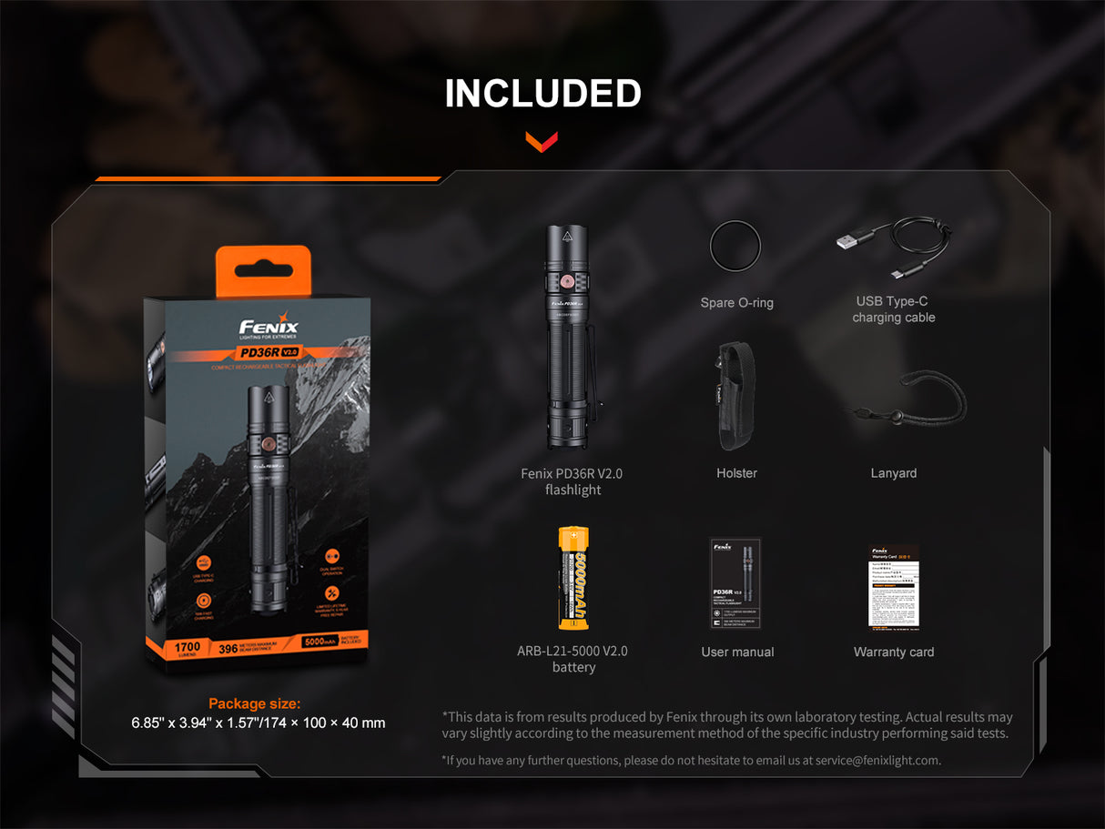 Fenix - Flashlight PD36R V2.0 (1,700 lumens)