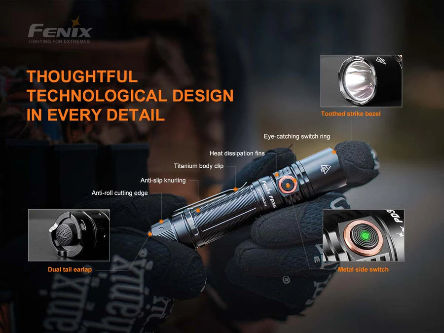 Fenix - Flashlight PD35 V3.0 (1,700 lumens) Black