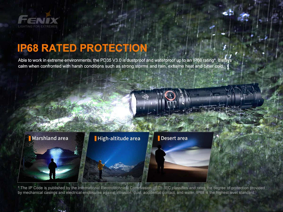 Fenix - Flashlight PD35 V3.0 (1,700 lumens) Black