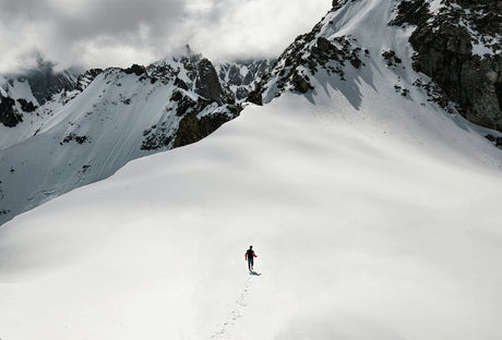 Trail running in alpine terrain: Why micro spikes and an ice axe are essential