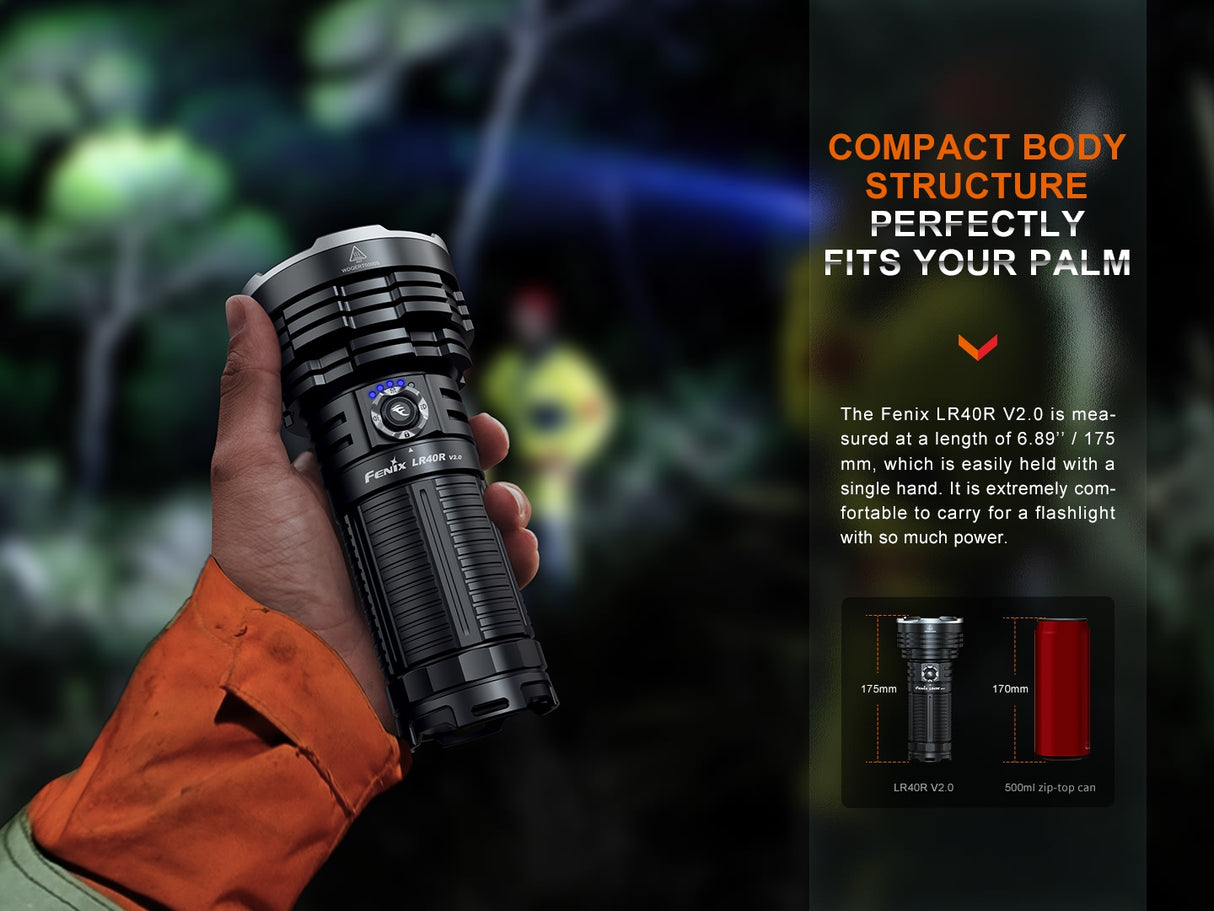 Fenix - Flashlight LR40R V2.0, Black