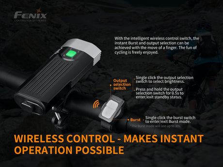 Fenix - Bike Light BC30 V2.0 (2,200 lumens), black