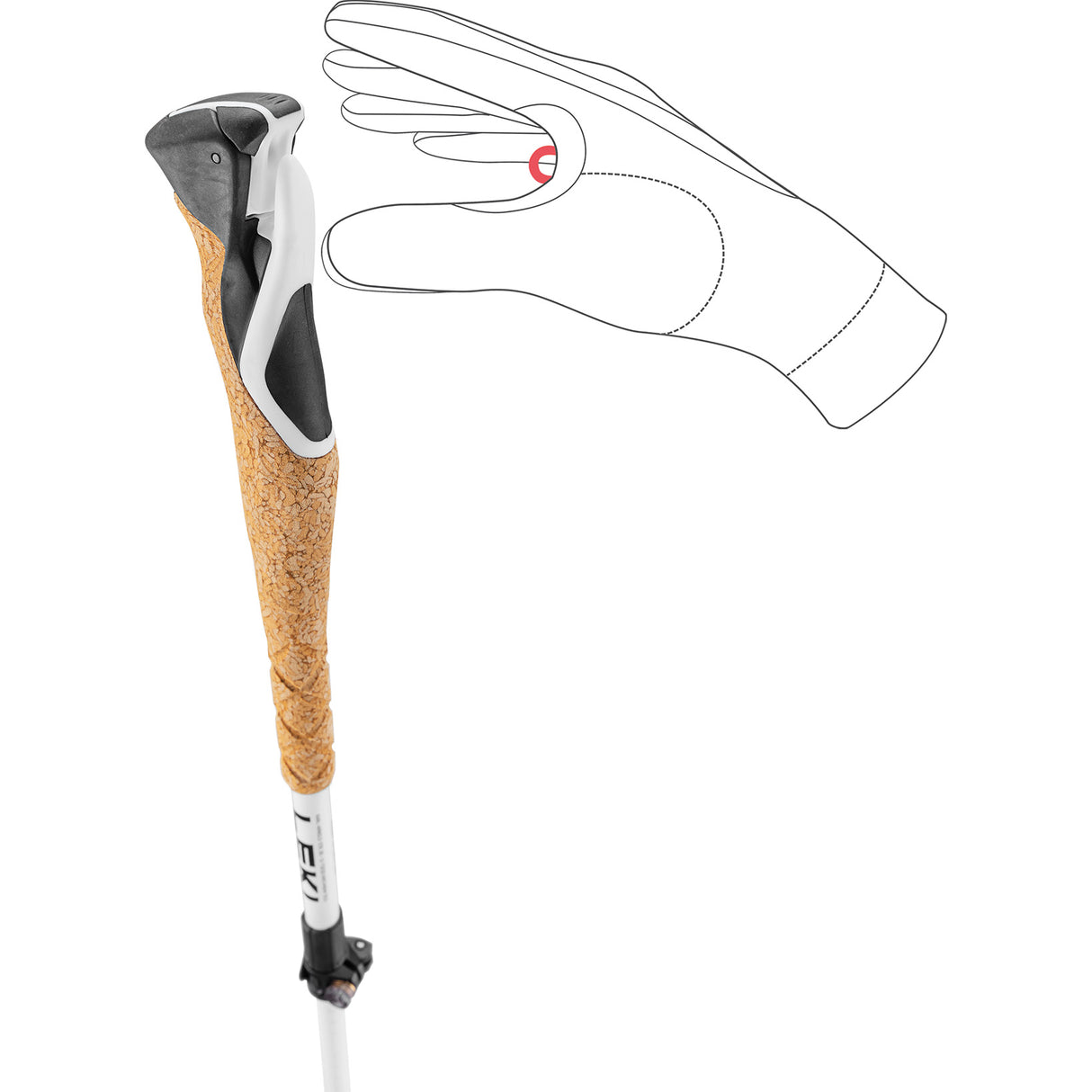 Leki Cross Trail FX Superlite, white-envy-black