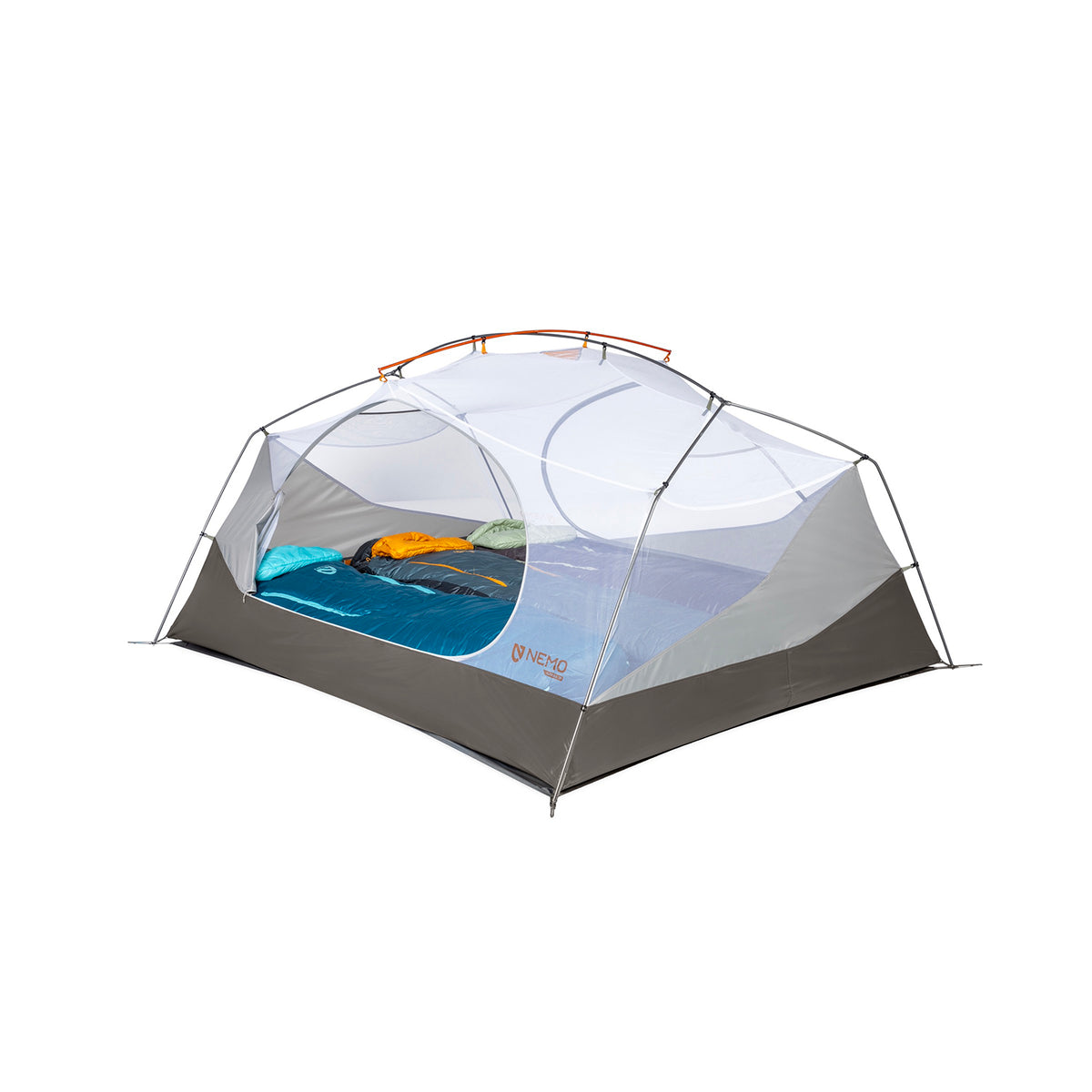 Nemo Tent -  Aurora 3P (Fog/Smokey Olive) & footprint