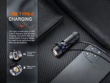 Fenix - Flashlight E18R V2.0, Black