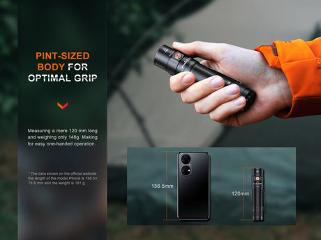 Fenix - Flashlight E35R (3,000 lumens), black
