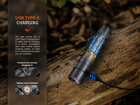 Fenix - Flashlight E35R (3,000 lumens), black