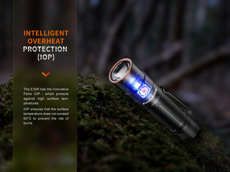 Fenix - Flashlight E35R (3,000 lumens), black