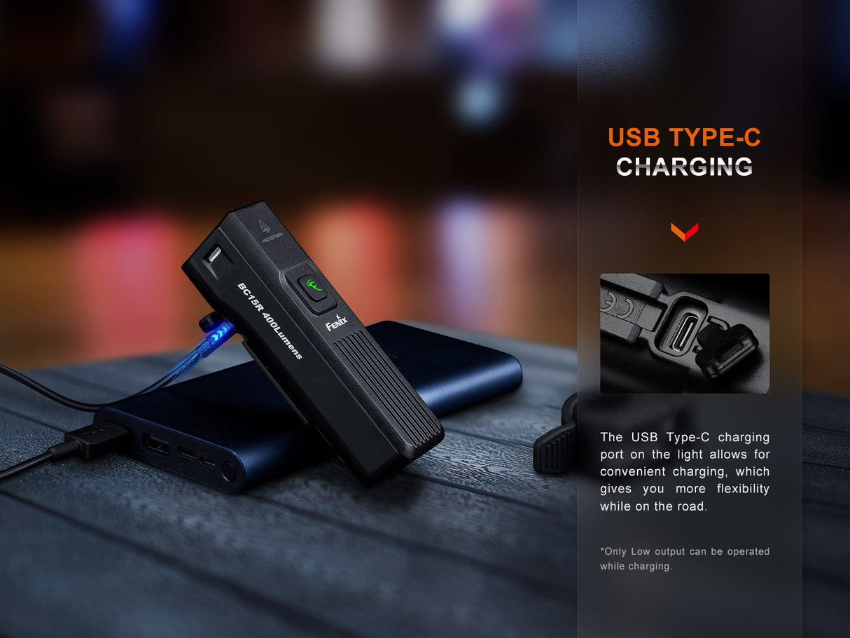 Fenix - Flashlight BC15R Rechargeable Bicycle Light (400 lumens)