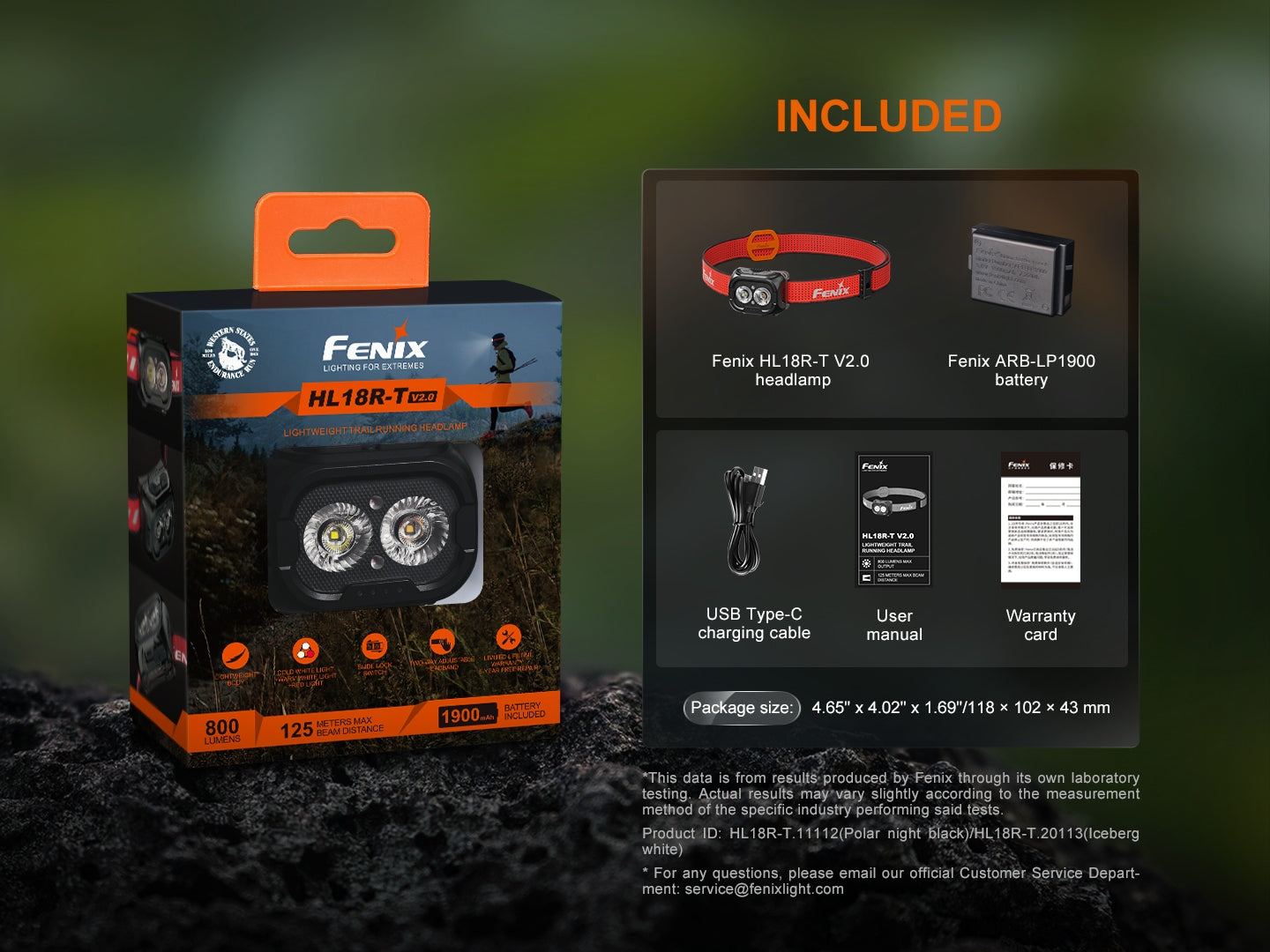 Fenix - Headlamp HL18R-T v2.0 (800 lumens) White – Mountain Adventure
