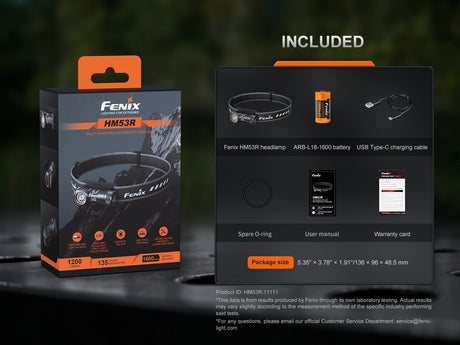 Fenix - Headlamp HM53R, Black