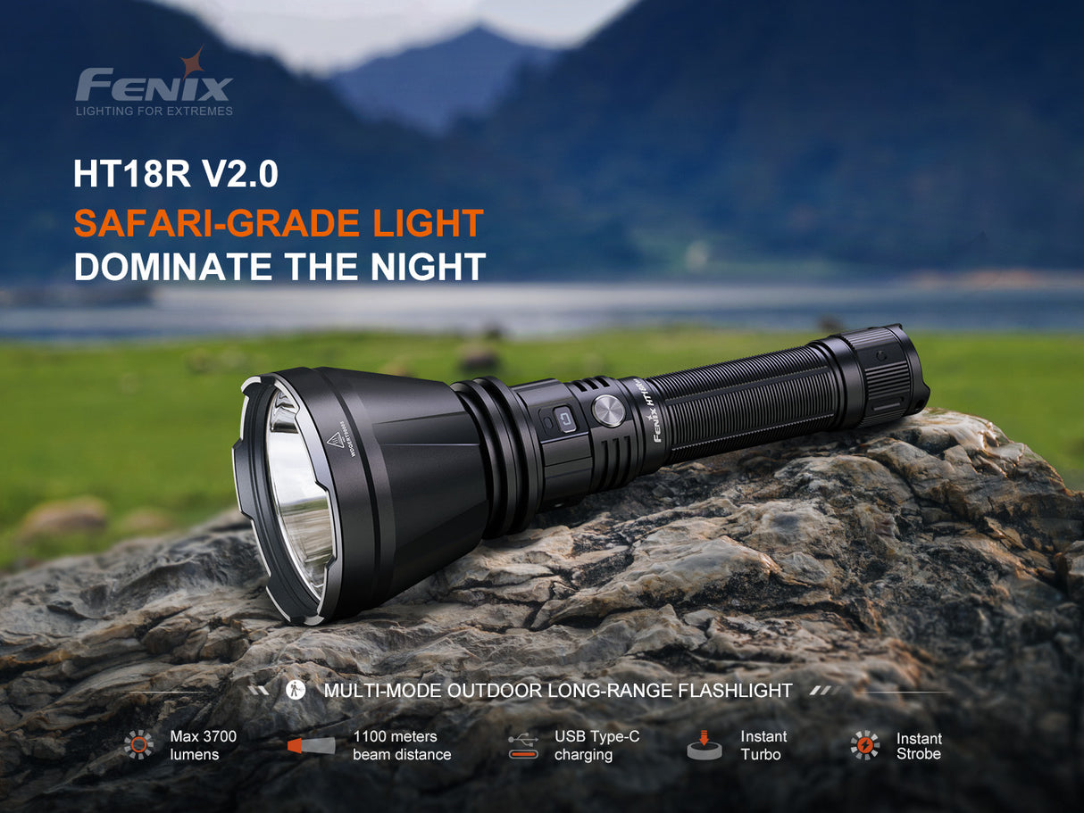 Fenix - Flashlight HT18R V2.0, Black