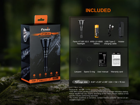 Fenix - Flashlight HT18R V2.0, Black