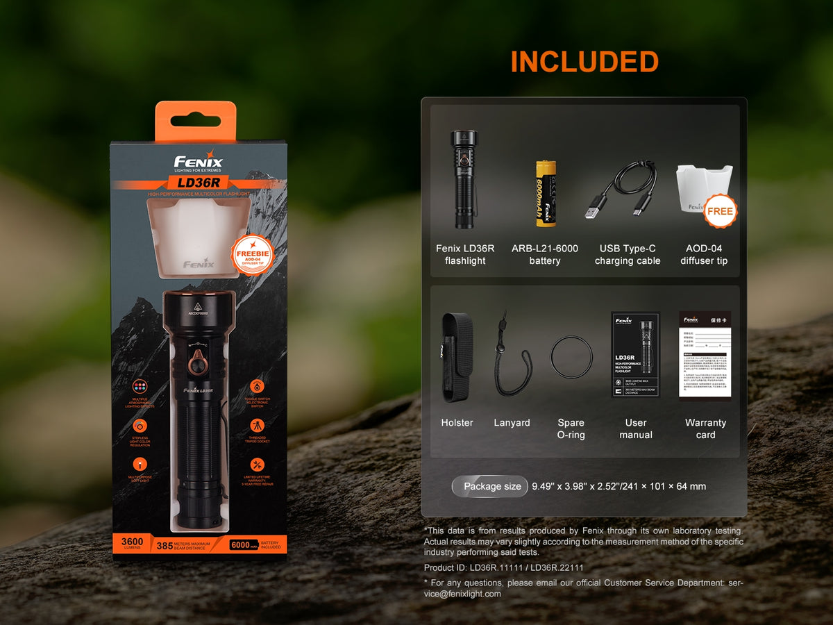 Fenix - Flashlight LD36R, Black