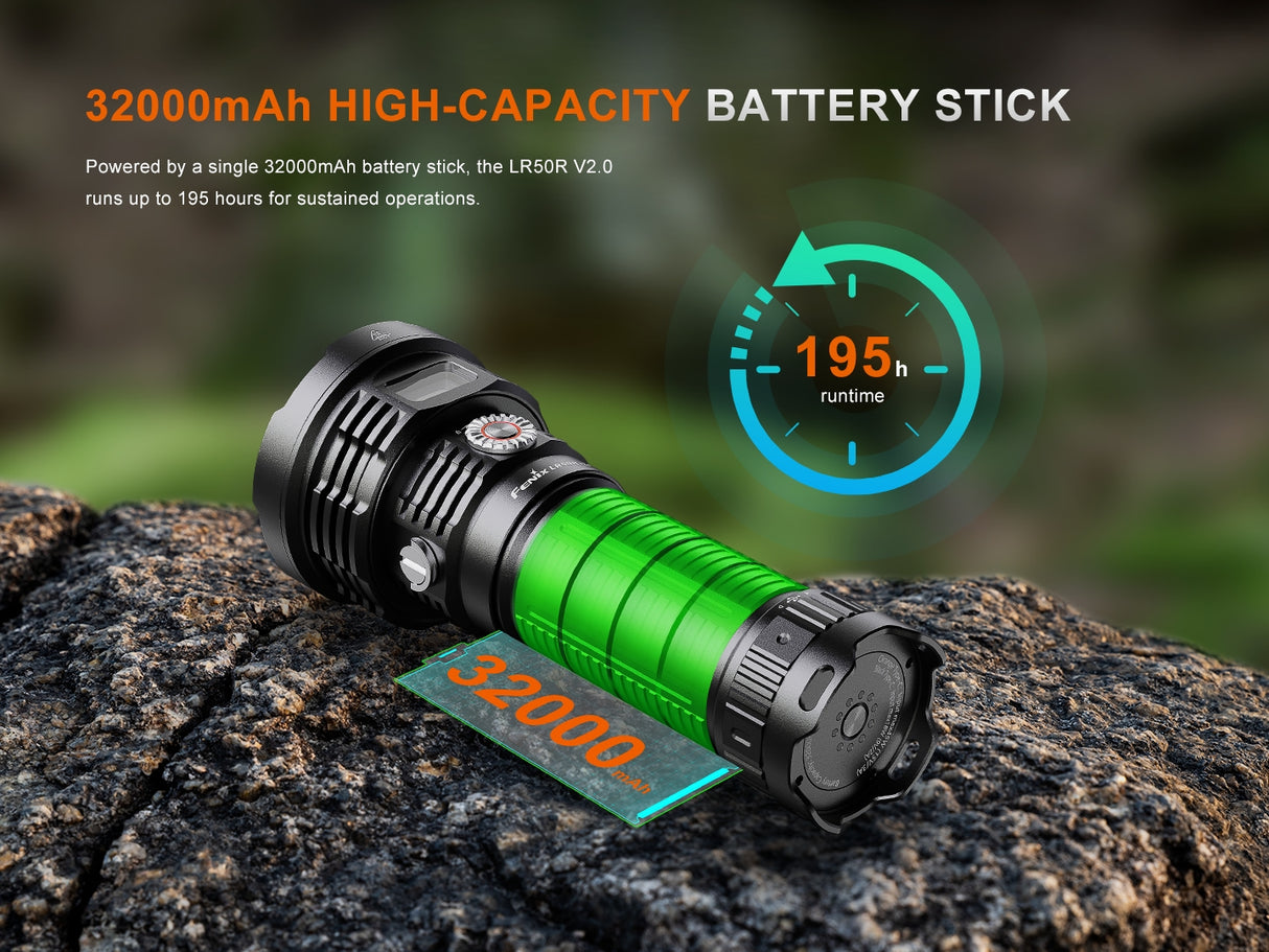 Fenix - Flashlight LR50R V2.0, Black