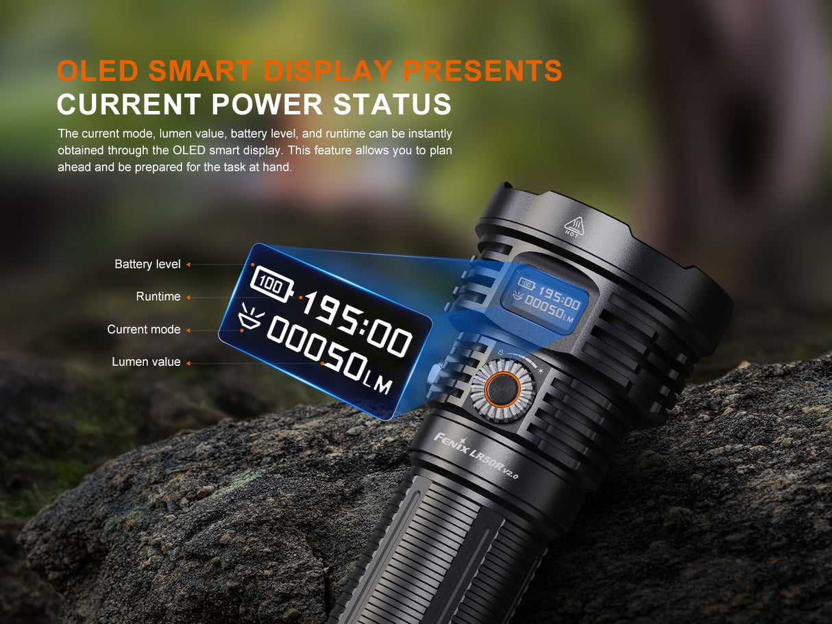 Fenix - Flashlight LR50R V2.0, Black