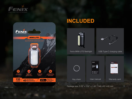 Fenix - Flashlight Mini-Lite, Black