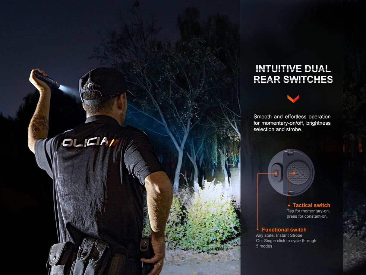 Fenix - Flashlight PD36R Pro, Black