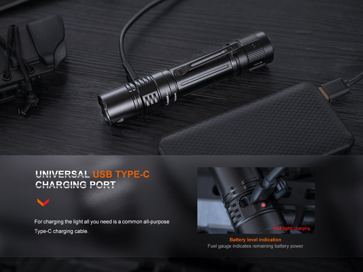 Fenix - Flashlight PD36R Pro, Black