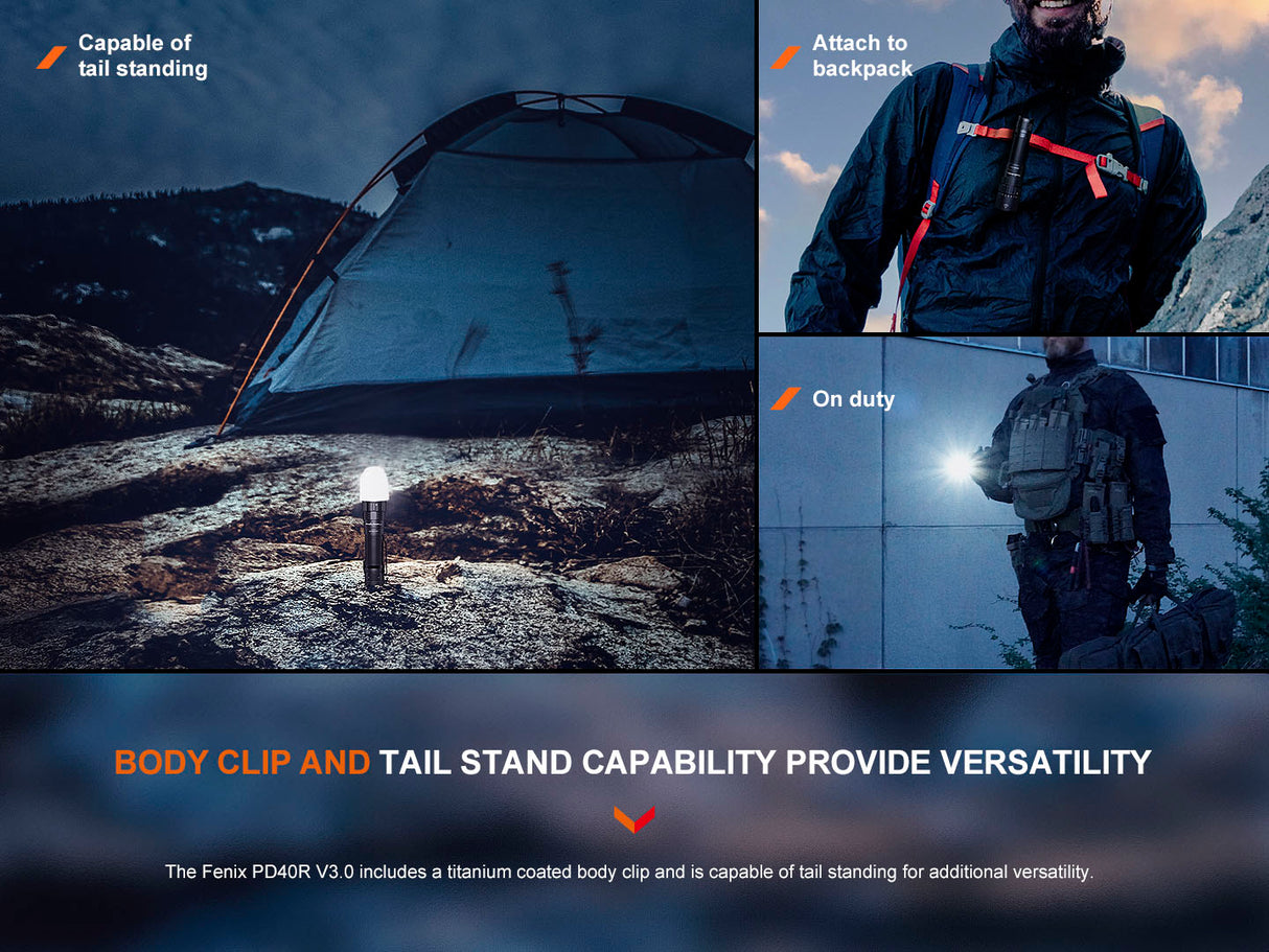 Fenix - Flashlight PD40R v3.0 (3,000 lumens) Black