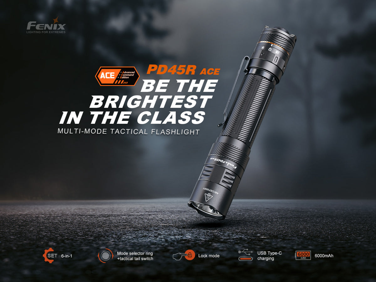 Fenix - Flashlight PD45R ACE, Black