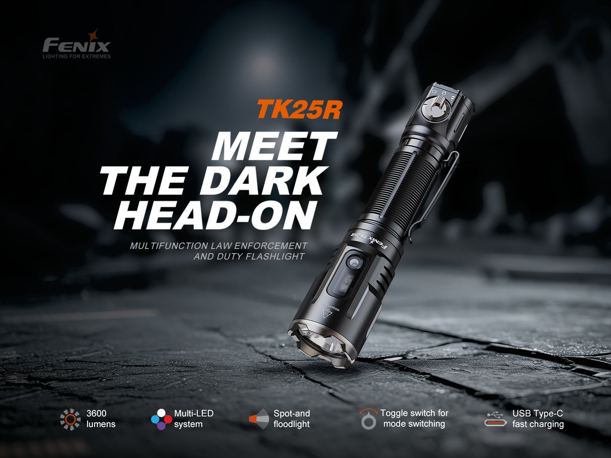 Fenix - Flashlight TK25R, Black