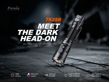 Fenix - Flashlight TK25R, Black