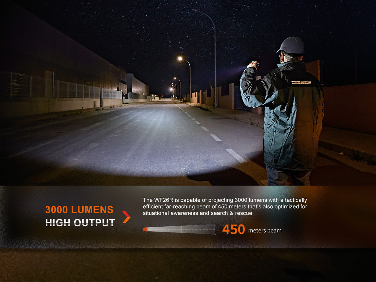 Fenix - Flashlight WF26R (3000 lumens)