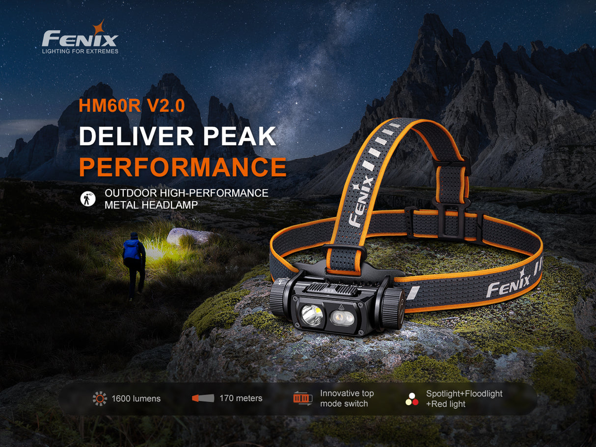 Fenix - Headlamp HM60R V2, Black