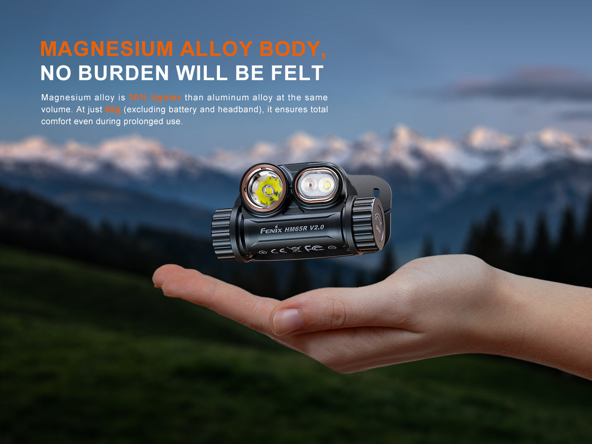 Fenix - Headlamp HM65R V2.0, Black