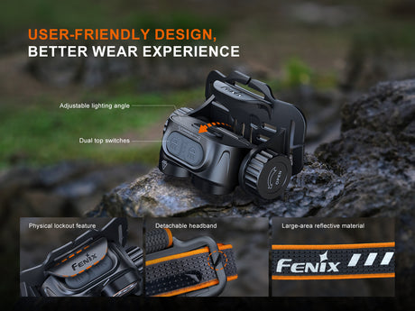 Fenix - Headlamp HM65R V2.0, Black