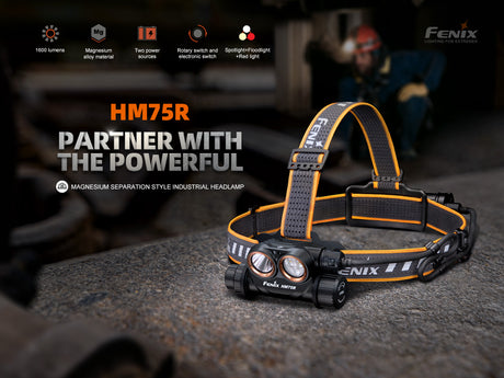 Fenix - Headlamp HM75R, Black