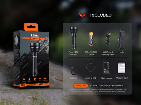 Fenix - Flashlight HT32 (2500 lumens) Black